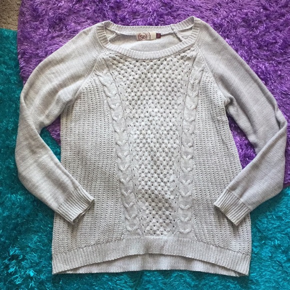 SO Sweaters - SO grey knit sweater